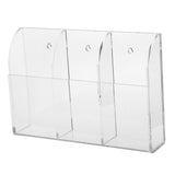 Maxbell 4mm 3Grids Acrylic Druble TV Remote Control Holder Wall Mount Storage Box