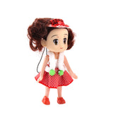 Maxbell 10cm Paillette Hat Girl Charm Doll Cell Phone Strap Woman Accessory Souvenir