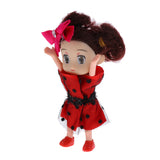 Maxbell Key Chain Split Ring 10cm Polka Dot Bowknot Girl Doll Charm Woman Accessory