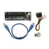 Maxbell USB3.0 PCI-E Express 1x to16x Extender Riser Board Card Adapter Power Cable