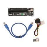 Maxbell USB3.0 PCI-E Express 1x to16x Extender Riser Board Card Adapter Power Cable