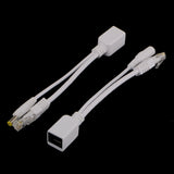 Maxbell Ethernet PoE Adapter Injector Power Over with Splitter Supports 5/12/24/48V
