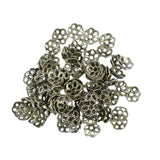 Maxbell Wholesale 100Pcs Tibetan Silver Filigree Lotus Bead Cap Spacers Jewelry DIY Findings