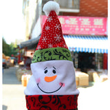 Maxbell Xma Party Supplier Chirstmas Snowman Hat with Delicate Blue and White Porcelain Flat Embroidery