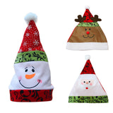 Maxbell Xma Party Supplier Chirstmas Snowman Hat with Delicate Blue and White Porcelain Flat Embroidery