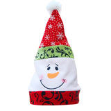 Maxbell Xma Party Supplier Chirstmas Snowman Hat with Delicate Blue and White Porcelain Flat Embroidery