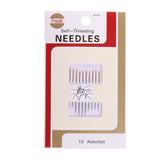 Maxbell 5 Sheets Mixed Self Threading Sewing Needles Home Household Tools