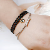 Maxbell Retro Multi Layer Crown Black Lace Bracelet Gothic Bangle Women Jewelry