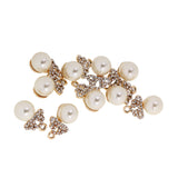 Maxbell Pack of 10 Crown Pearl Charms for Bracelet Necklace Earring Jewelry Making