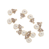 Maxbell Pack of 10 Crown Pearl Charms for Bracelet Necklace Earring Jewelry Making