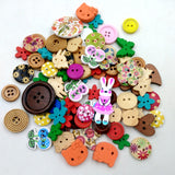 Maxbell Pack of 90 Colorful Hedgehog Wooden Decorative Buttons Flatback Embellishments for Sewing and Crafts