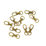 Maxbell 32x12mm Lobster Trigger Clasp Clip Swivel Key Ring Snap Hook Key Charm Pack of 10