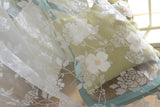 Maxbell Flocking Peony Sheer Curtain Panel Window Tulle Divider White 100*200cm