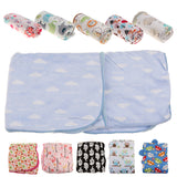 Maxbell Soft Newborn Baby Berber Fleece Blanket Bedding Set Unisex Owl and Elephants