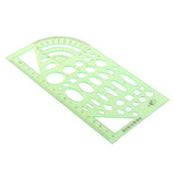 Maxbell Green Plastic Drafting Drawing Tool Ruler Geometric Oval Template for Students 1