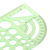 Maxbell Green Plastic Drafting Drawing Tool Ruler Geometric Oval Template for Students 1