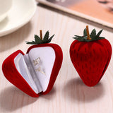 Maxbell Small Strawberry Jewelry Box Wedding Party Earring Gift Trinket Accessory