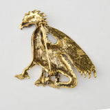 Maxbell Fashion Antique Gold Punk Pterosaur Design Crystal Brooch Pin Jewelry Gift