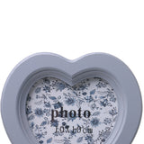 Maxbell Set of 3pcs Wooden Photo Picture Frame Free Standing Oval Love Heart Shape