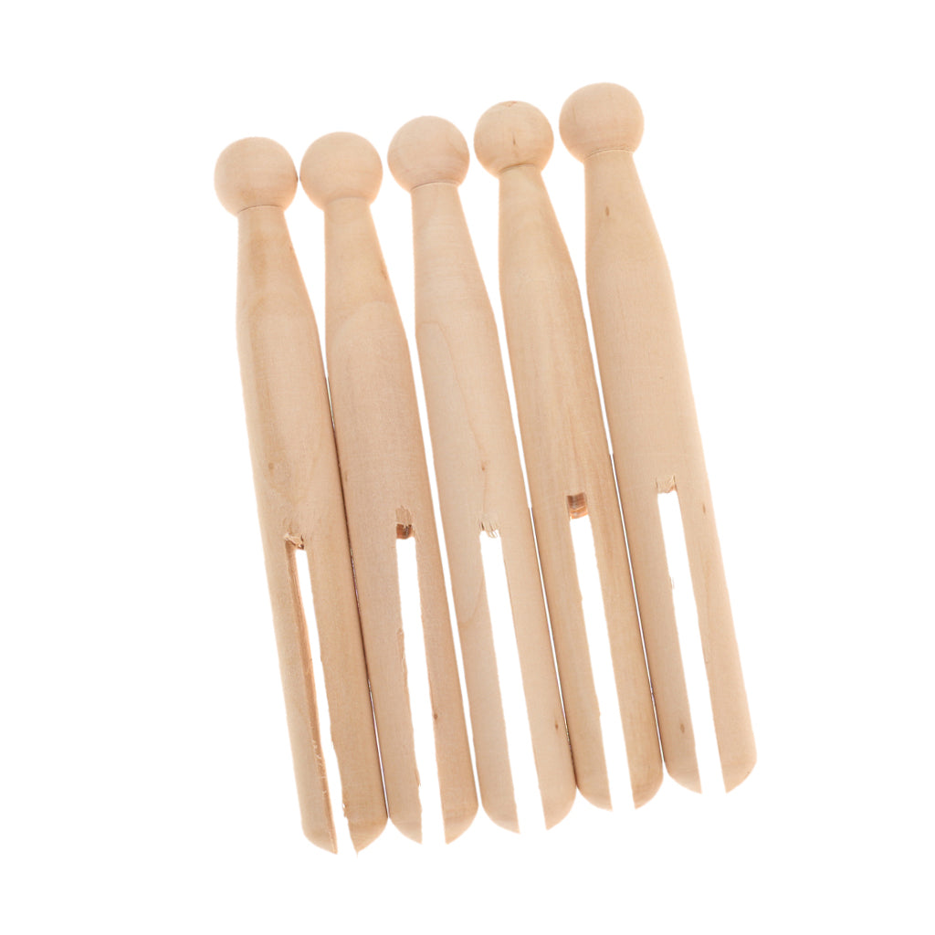 Maxbell Wooden Dolly Pegs Vintage Clothespin Dolls Kids Handmade Craft Pack of 10