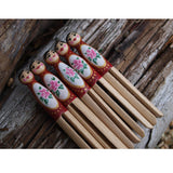 Maxbell Wooden Dolly Pegs Vintage Clothespin Dolls Kids Handmade Craft Pack of 10