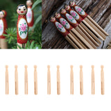 Maxbell Wooden Dolly Pegs Vintage Clothespin Dolls Kids Handmade Craft Pack of 10