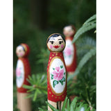 Maxbell Wooden Dolly Pegs Vintage Clothespin Dolls Kids Handmade Craft Pack of 10