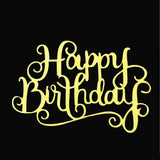 Maxbell 20pcs New Glitter Paper Happy Birthday Letters Cake Topper Cake Decor Tool