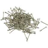 Maxbell Wholesale 100pcs Metallic Bar Connector Silver Bail Jewelry Craft Findings