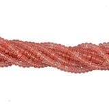 Maxbell Wholesale Watermelon Red Cherry Quartz Faceted Rondelle Gemstone Loose Beads 15 Inch