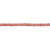 Maxbell Wholesale Watermelon Red Cherry Quartz Faceted Rondelle Gemstone Loose Beads 15 Inch