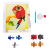 Maxbell Animal Embriodery Rhinestone Painting Cross Stitch Kit DIY Craft Kids Xmas Home Decor Gift - Parrot