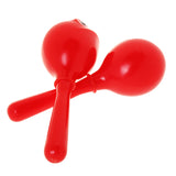 Maxbell 1 Pair Plastic Maracas Children Hand Percussion Set Children Musical Instrument Toys Red