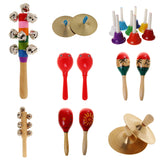 Maxbell 1 Pair Plastic Maracas Children Hand Percussion Set Children Musical Instrument Toys Red