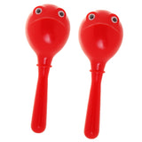 Maxbell 1 Pair Plastic Maracas Children Hand Percussion Set Children Musical Instrument Toys Red