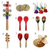 Maxbell 1 Pair Plastic Maracas Children Hand Percussion Set Children Musical Instrument Toys Red