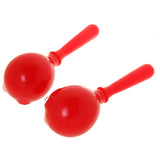 Maxbell 1 Pair Plastic Maracas Children Hand Percussion Set Children Musical Instrument Toys Red