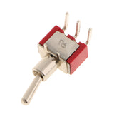 Maxbell 120VAC 5A, 250VAC 2A On/On 3 PIN SPDT Mini Toggle Switch Red 5pcs