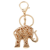 Maxbell Elephant Keychain Crystal Keyring Key Ring Chain Keyfob Bag Charm Pendant Purple