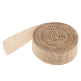 Maxbell Natural Jute Burlap Fabric Rustic Hessian Ribbon Tape Wedding Bride Shower Party Table Chair Back Decoration DIY