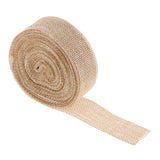 Maxbell Natural Jute Burlap Fabric Rustic Hessian Ribbon Tape Wedding Bride Shower Party Table Chair Back Decoration DIY
