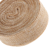 Maxbell Natural Jute Burlap Fabric Rustic Hessian Ribbon Tape Wedding Bride Shower Party Table Chair Back Decoration DIY