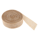 Maxbell Natural Jute Burlap Fabric Rustic Hessian Ribbon Tape Wedding Bride Shower Party Table Chair Back Decoration DIY