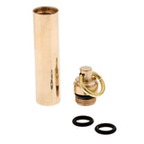 Maxbell Brass Waterproof Pill Capsule Toothpick Holder Box Survival Waterproof Storage Container