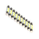 Maxbell 10Pcs White 28-31MM 5050 3SMD LED Fuse Vanity Mirror Light Car Interior Bulb