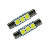 Maxbell 10Pcs White 28-31MM 5050 3SMD LED Fuse Vanity Mirror Light Car Interior Bulb