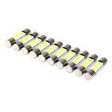 Maxbell 10Pcs White 28-31MM 5050 3SMD LED Fuse Vanity Mirror Light Car Interior Bulb