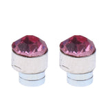 Maxbell Stainless Steel Magnetic Clip On 5mm Stud Earrings Unisex Colored Crystal 12 Pair Set