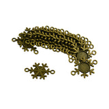 Maxbell 20pcs Blank Snowflake  Bezel Tray Cabochon Necklace Pendant DIY Making Craft
