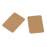 Maxbell 100pcs/lot Brown Paper Earring Display Tags Jewelry Package Hanging Cards